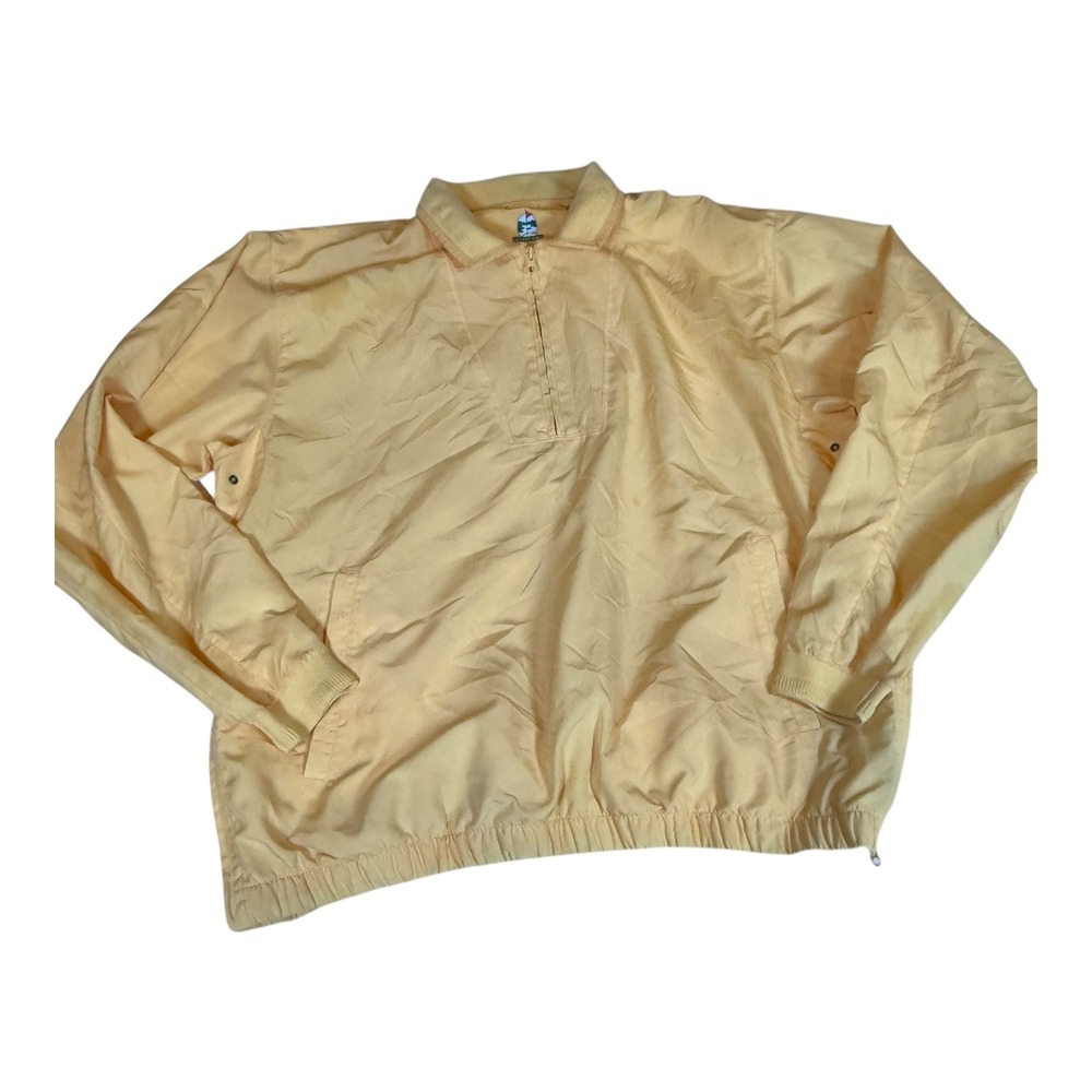 Outdoor World Golf‎ Apparel Pullover Windbreaker Jacket Peach Pastel Size XL